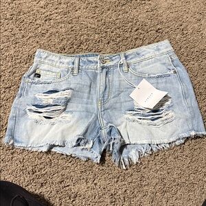 KanCan Light Blue Distressed Jean Shorts